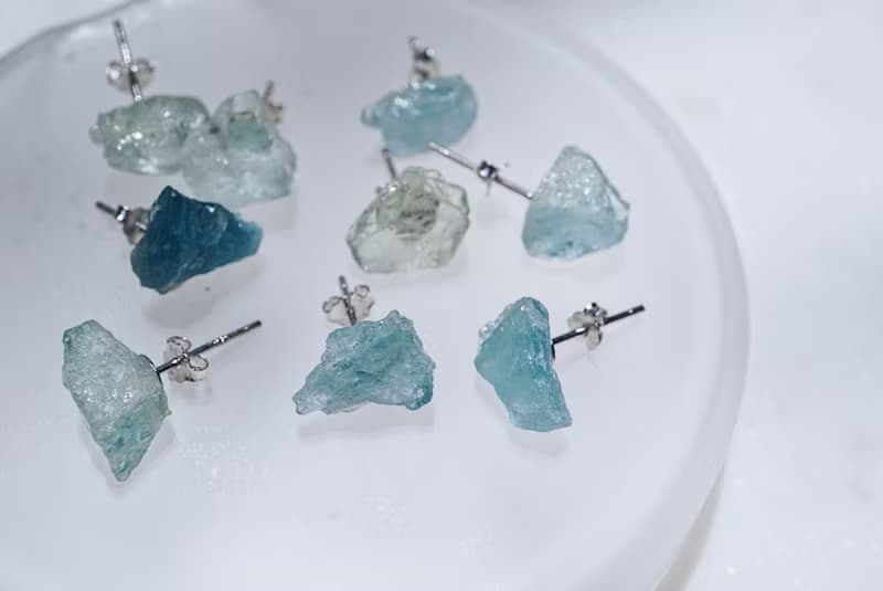 海藍寶925純銀耳環