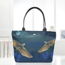 肩背托特包 大容量 / 防潑水 平織緹花 翱翔天際