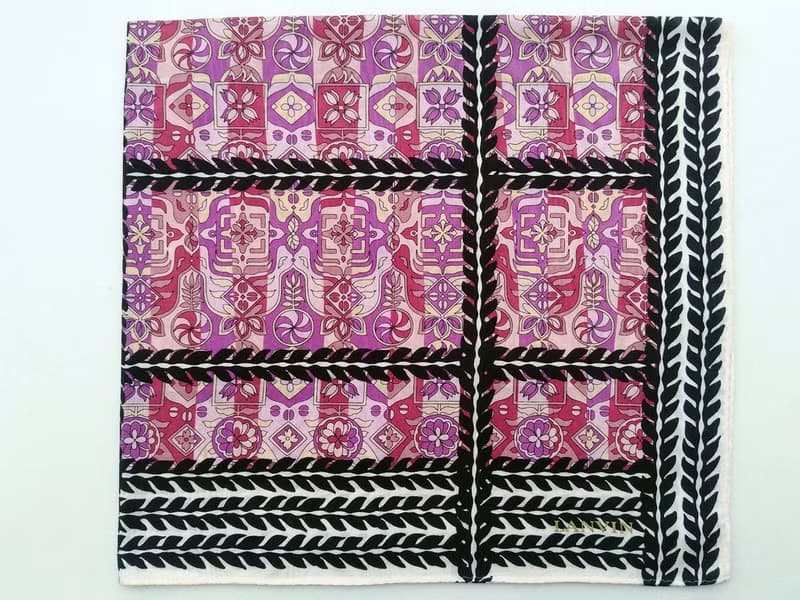 Lanvin Paris Vintage Handkerchief Women Handkerchief Gift