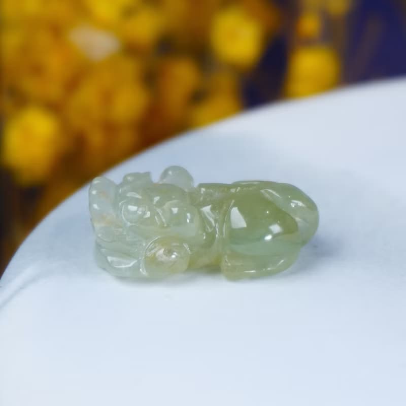 【招財神獸】冰飄黃翡翠戰神貔貅 | 天然緬甸玉翡翠 | 送禮