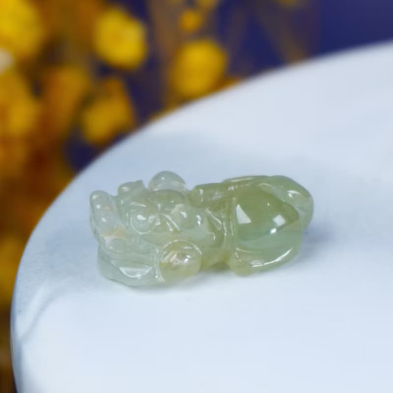 【招財神獸】冰飄黃翡翠戰神貔貅 | 天然緬甸玉翡翠 | 送禮