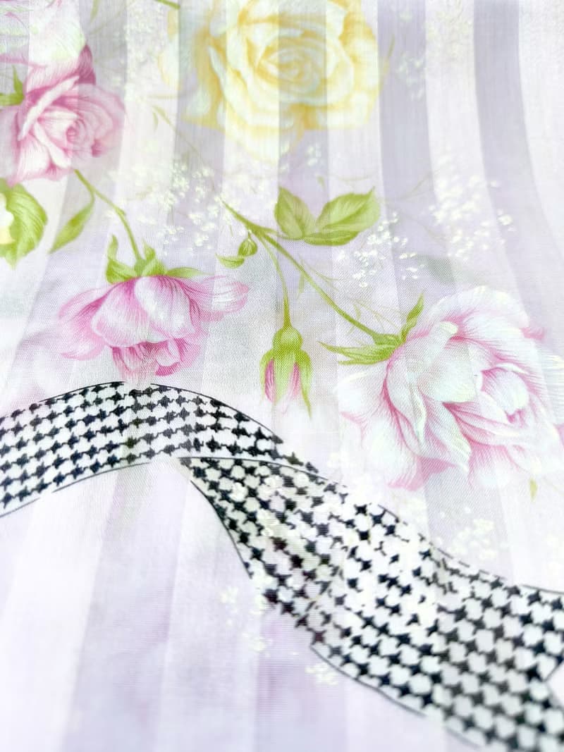 Christian Dior Vintage Handkerchief — Floral Roses Bouquet 19 x 19 inches