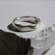 【禮物】波紋款 訂製刻字 定情情侶對戒 S999純銀 結婚戒指
