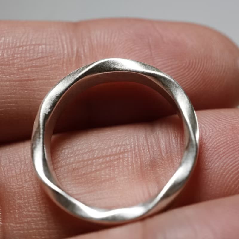 【禮物】波紋款 訂製刻字 定情情侶對戒 S999純銀 結婚戒指