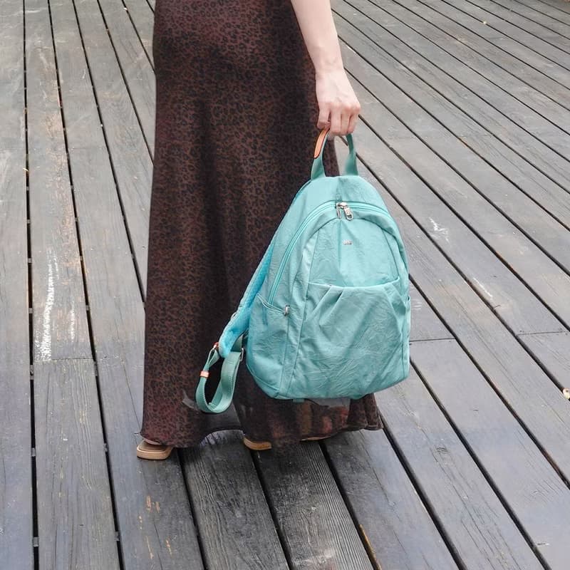 (蒂芬妮藍)輕盈紙感甜美系休閒旅行後背包(小款)33570