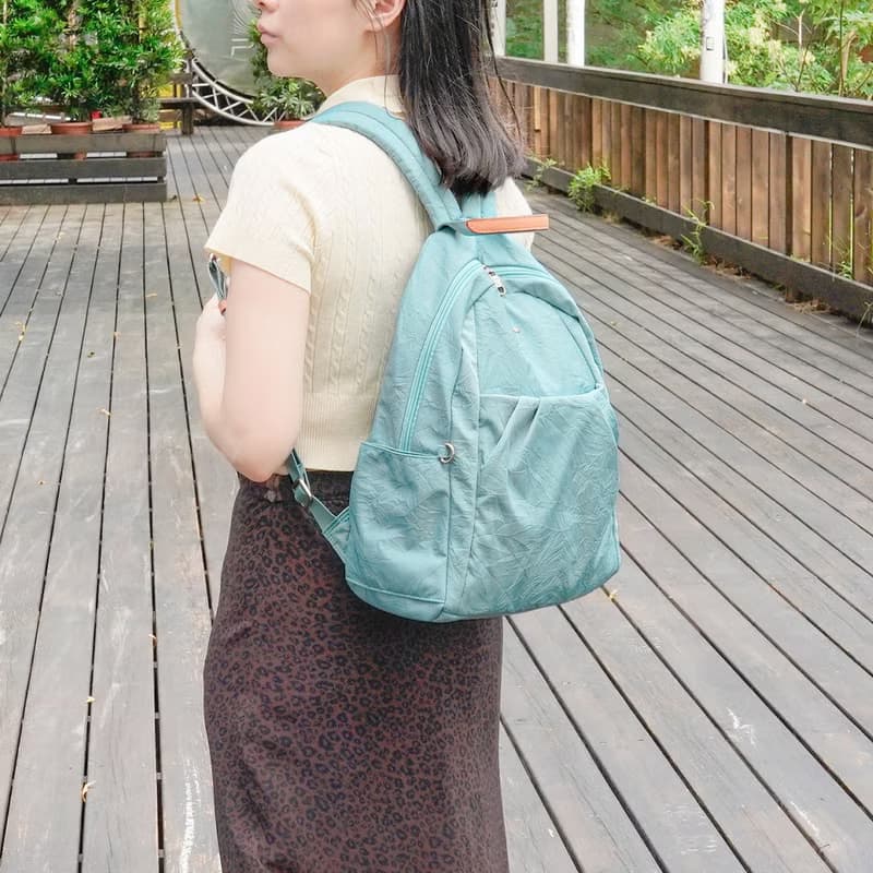 (蒂芬妮藍)輕盈紙感甜美系休閒旅行後背包(小款)33570