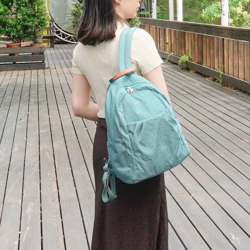 (蒂芬妮藍)輕盈紙感甜美系休閒旅行後背包(小款)33570