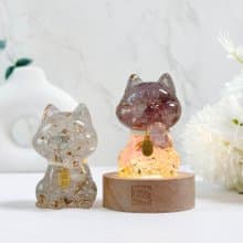 水晶柴犬 晶柴 M號 | 天然石擺飾 | 生日 情人節禮物
