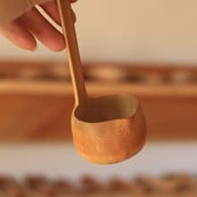 手工打磨 原創竹茶器 | 竹提水勺 茶具 | 老斑竹 | 接單訂制