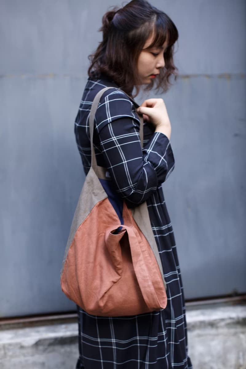 不如去作草木染森女文藝復古手提撞色亞麻環保袋布袋包包聖誕禮物