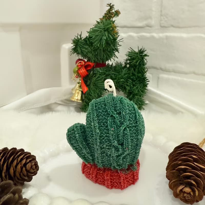 聖誕節雪人手套香氛蠟燭