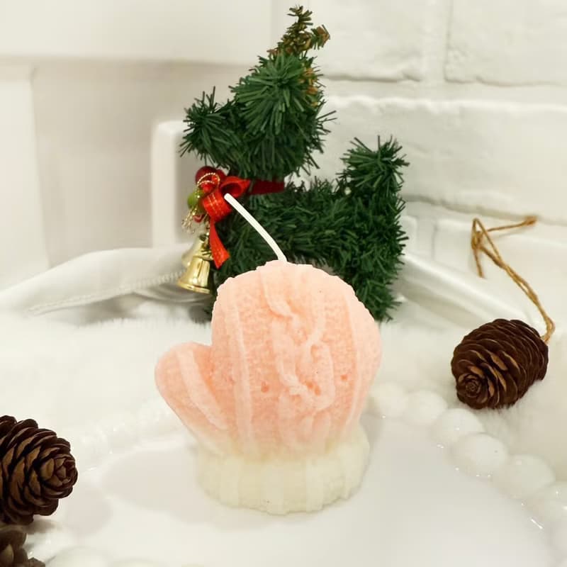 聖誕節雪人手套香氛蠟燭