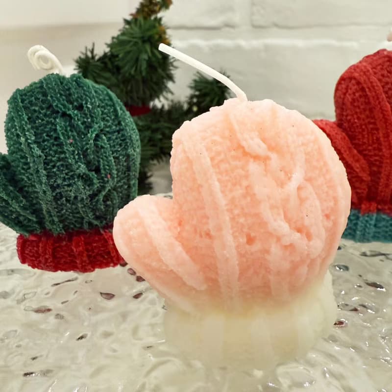 聖誕節雪人手套香氛蠟燭