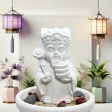 禪風設計 佛藝新美學 精油香氛擴香 淨念吉祥之財神爺中盤套組