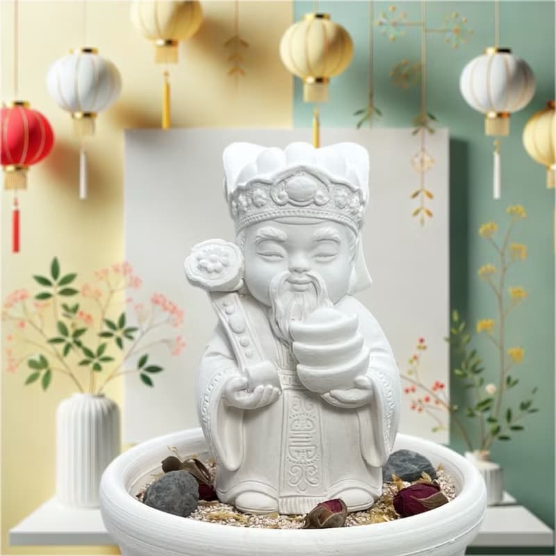 禪風設計 佛藝新美學 精油香氛擴香 淨念吉祥之財神爺中盤套組