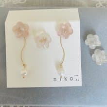 手作耳環  花  日本手作家