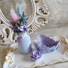 獨家款 永生花乾燥花束 3D花瓶擴香石禮盒 滿額禮 婚禮小物 禮物