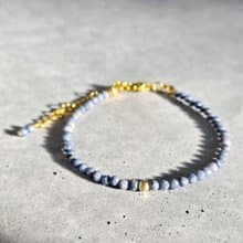 【日本製】ブルーコーラル ブレスレット – 14kgfビーズ / マグネット留め具 / 金属アレルギー対応