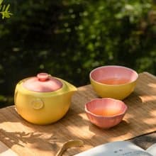 北京故宮博物院福柚快客杯一壺二杯便攜式旅行功夫茶具