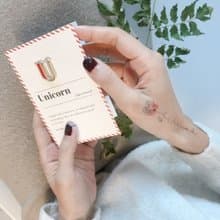 U / Unicorn -琺瑯徽章卡－附信封 開學季 情人卡 萬用字母卡