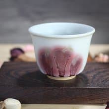 【送禮好物】140ml 汝窯 茶杯 銅紅彩繪 陶藝名家葉敏祥手作