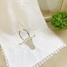 【好日戀物】德國vintage 古董手工鉤針刺繡棒槌蕾絲桌旗裝飾布