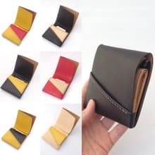 【ミニ財布】革 ツートン 12通り 草木染め 右利き 手縫い 手染め 手作り【chotof/ちょとふ】