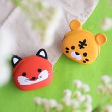 mimi POCHI Friends動物造型矽膠口金包 老虎/狐狸