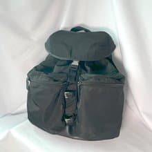 稀有rare! PRADA Synthetic Backpack Bag 大黑色背包 日本中古