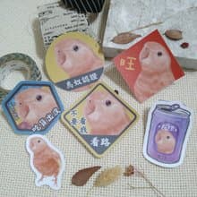 秋草鸚鵡-春聯-防水貼紙~利是封-揮春-福貼-車貼-行李箱貼