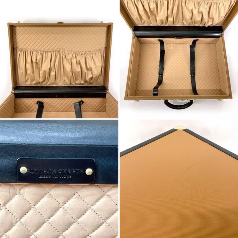 【日本直送 中古美品】ボッテガヴェネタ BOTTEGAVENETA トランク アタッシュケース ビジネスバッグ マルコポーロ レザー
