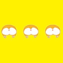 BIG 大號貼紙 系列 - 柯基大屁屁