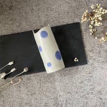 奶油藍圓點多肉植栽花器花瓶