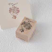 花束をそえて | 2×3cmラバースタンプ　For youのメッセージ入り