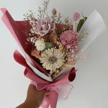 情人節禮物花束粉紅玫瑰康乃馨生日工商企業贈品七夕情人節花束中
