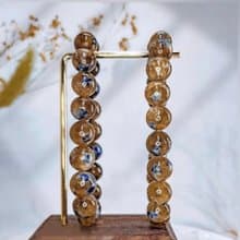 【黃金祖母晶】天然稀品 祖母晶共生藍寶石手鍊手串