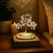 【希望之樹-水晶樹燈禮盒組】招財開運 情人節禮物-(字母要加購)