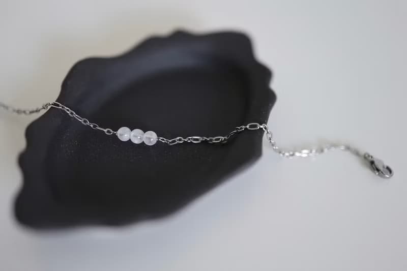 長夜月光石抗敏鋼手鍊