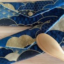 文青風環保純棉筷袋 浪漫星河 深情藍 聽山看海 日本 潮物 收納