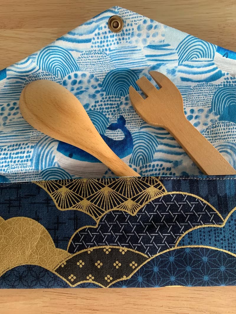 文青風環保純棉筷袋 浪漫星河 深情藍 聽山看海 日本 潮物 收納