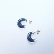 Half moon Earring Black / S