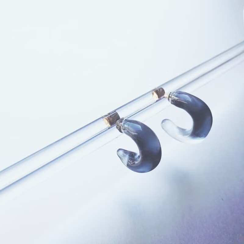 Half moon Earring Black / S