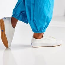 KEDS REMI LEATHER 厚底皮革懶人休閒鞋 白 WH67322