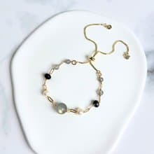 【簡約晶礦手鍊】拉長石/菫青石/珍珠/大人小孩皆宜