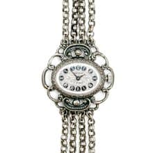 不朽古董珠寶系列——德國歷史主義・銀質機械錶手鍊