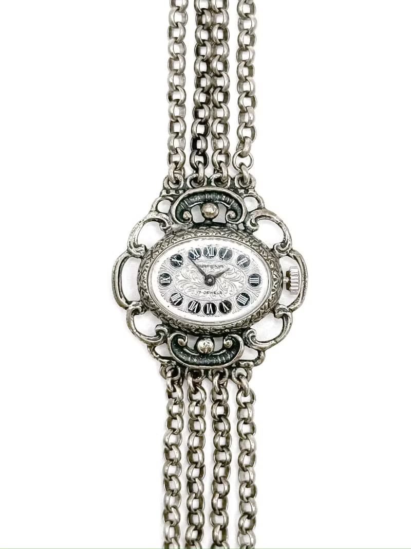 不朽古董珠寶系列——德國歷史主義・銀質機械錶手鍊