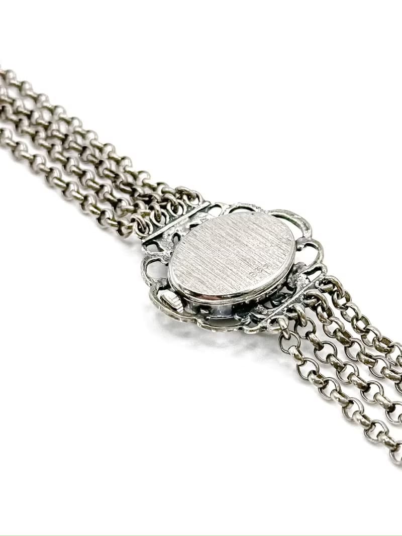 不朽古董珠寶系列——德國歷史主義・銀質機械錶手鍊