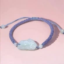 【招財神獸】冰飄綠翡翠貔貅編織手鍊|天然緬甸玉翡翠A貨| 送禮