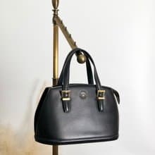 【 日本直送　名牌中古包 】VALENTINO GARAVANI ヴァレンティノガラヴァーニ ハンドバッグ ブラック ロゴ レザー vintage bdrkye