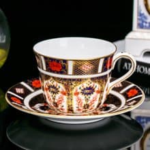 英國製Royal Crown Derby伊萬里1128奢華骨瓷咖啡杯盤茶杯